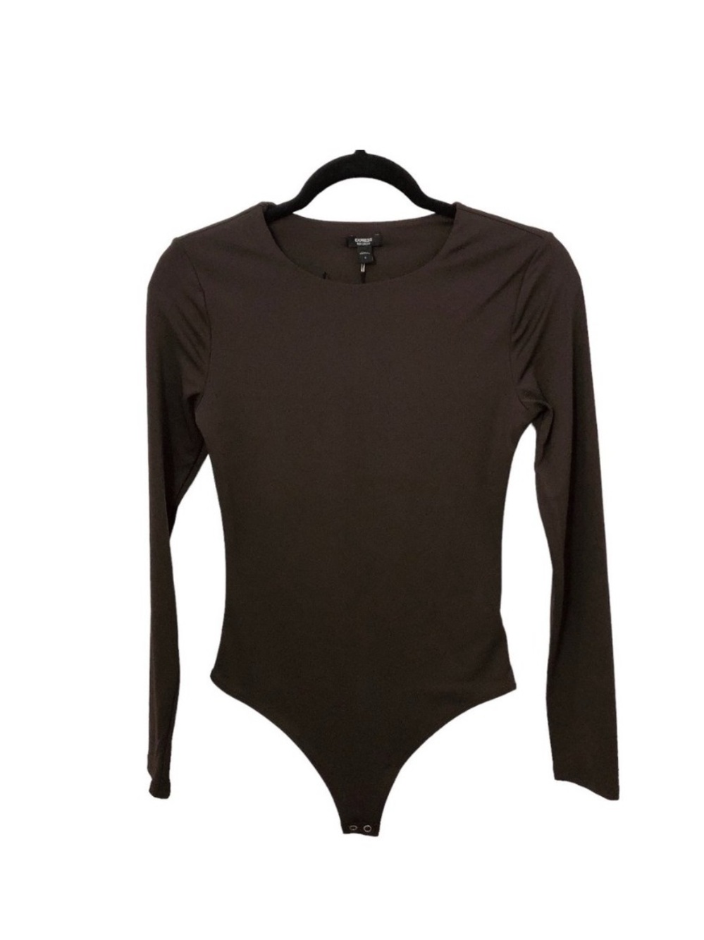 EXPRESS Long Sleeve Brown Bodysuit